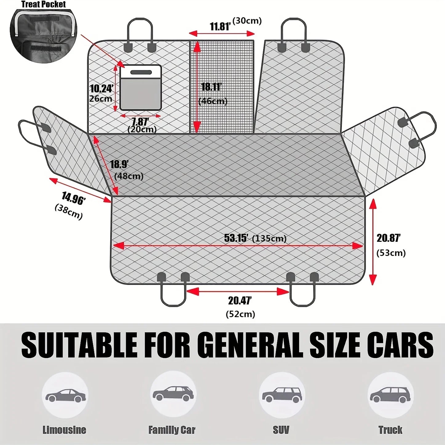 🚗 PawsyTech™ Waterdichte Honden Auto Achterbank Cover