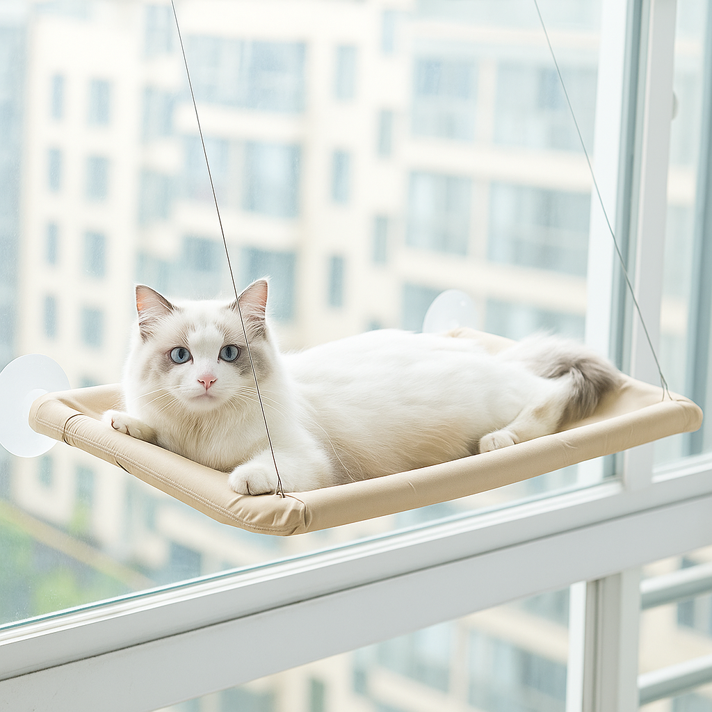 🐾 PawsyTech™ Venster Kattenhangmat.