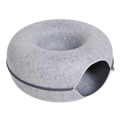 🐾 PawsyTech™ 2-in-1  Donut Kattenhuis