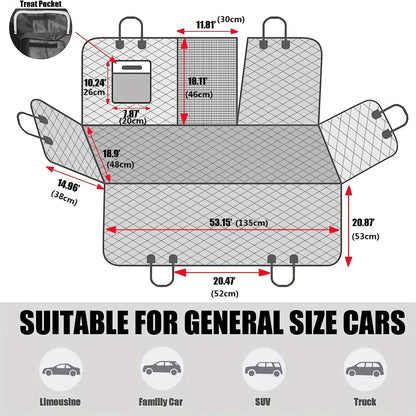 🚗 PawsyTech™ Waterdichte Honden Auto Achterbank Cover