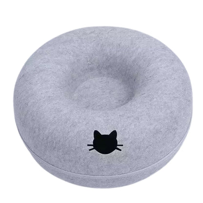 🐾 PawsyTech™ 2-in-1  Donut Kattenhuis