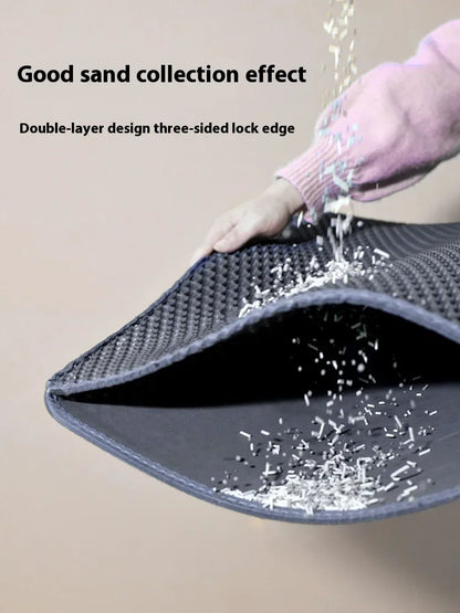 🧼 PawsyTech™ Dubbellaagse Kattenbakmat