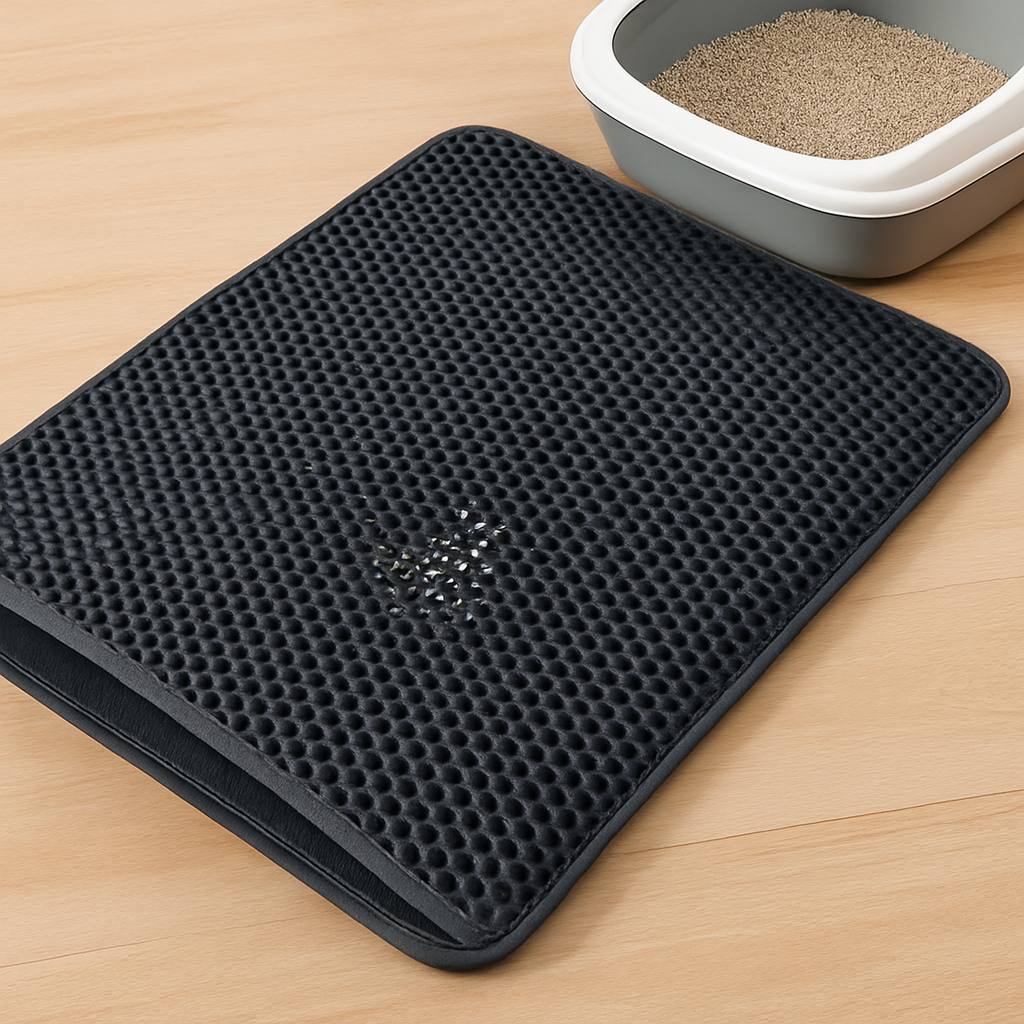 🧼 PawsyTech™ Dubbellaagse Kattenbakmat