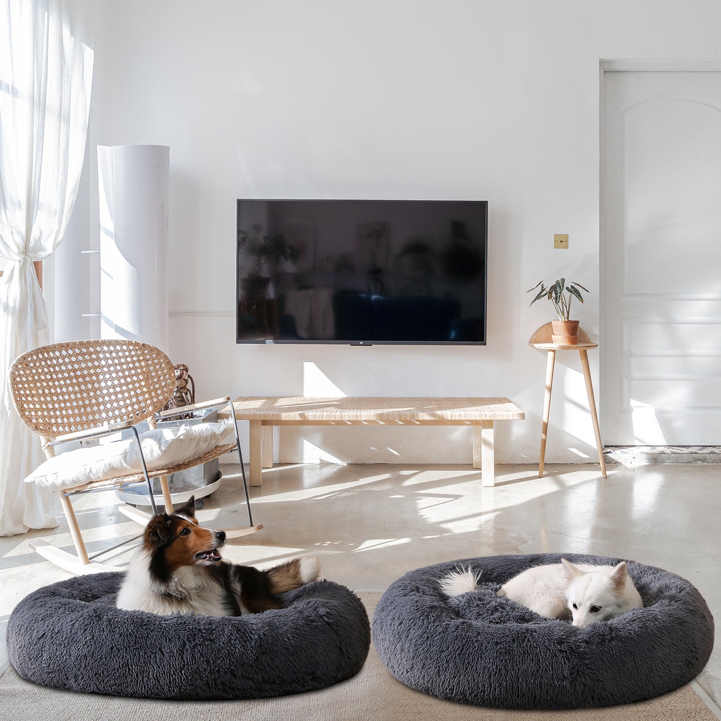 💤 PawsyTech™ Fluffy Donut Hondenbed.